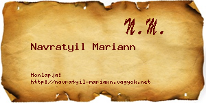 Navratyil Mariann névjegykártya