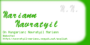 mariann navratyil business card